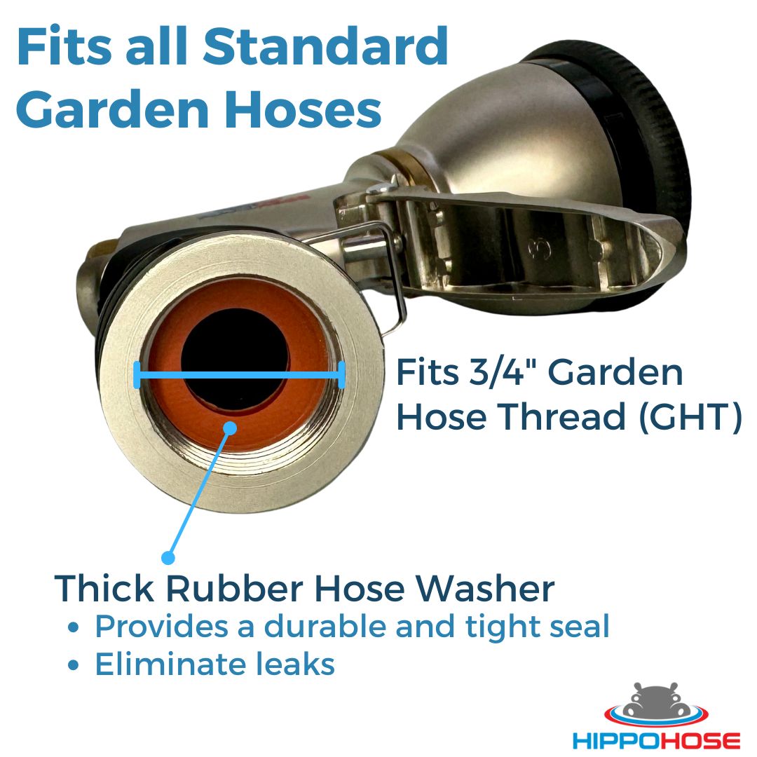 Garden Hose Sprayer Nozzle (9 Spray Pattern) - 3/4" Standard Fit