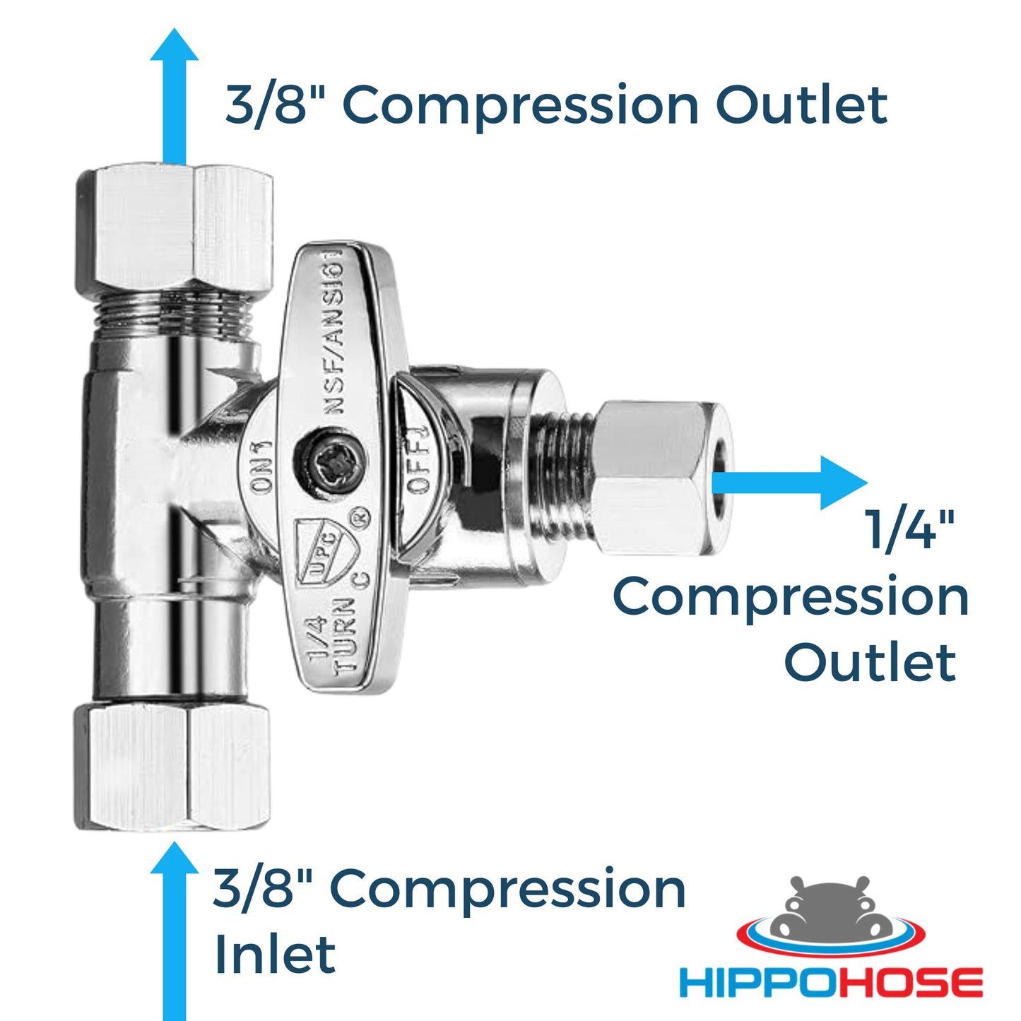 T-Stop Valve Compression Threaded