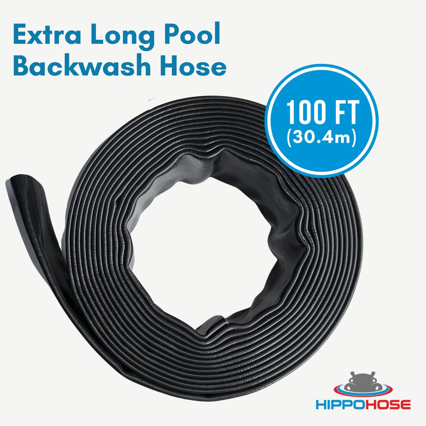 Pool Backwash Hose (2 Inch Diameter) - Black