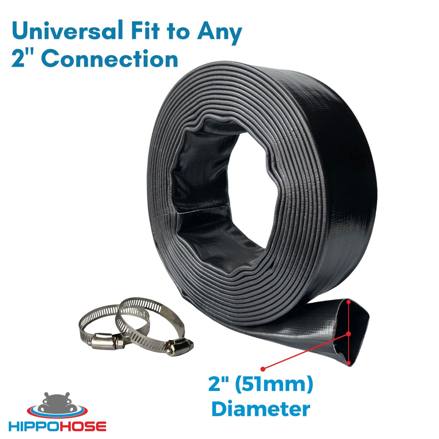 Pool Backwash Hose (2" Diameter)