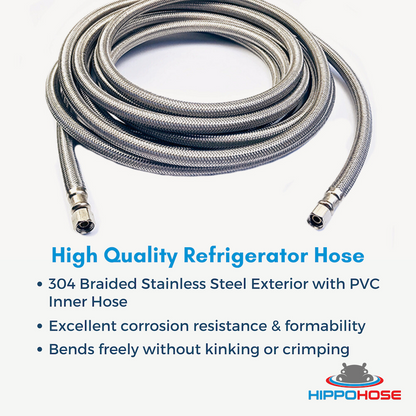 Stainless Steel Refrigerator Water Supply Hose for Water and Ice Maker