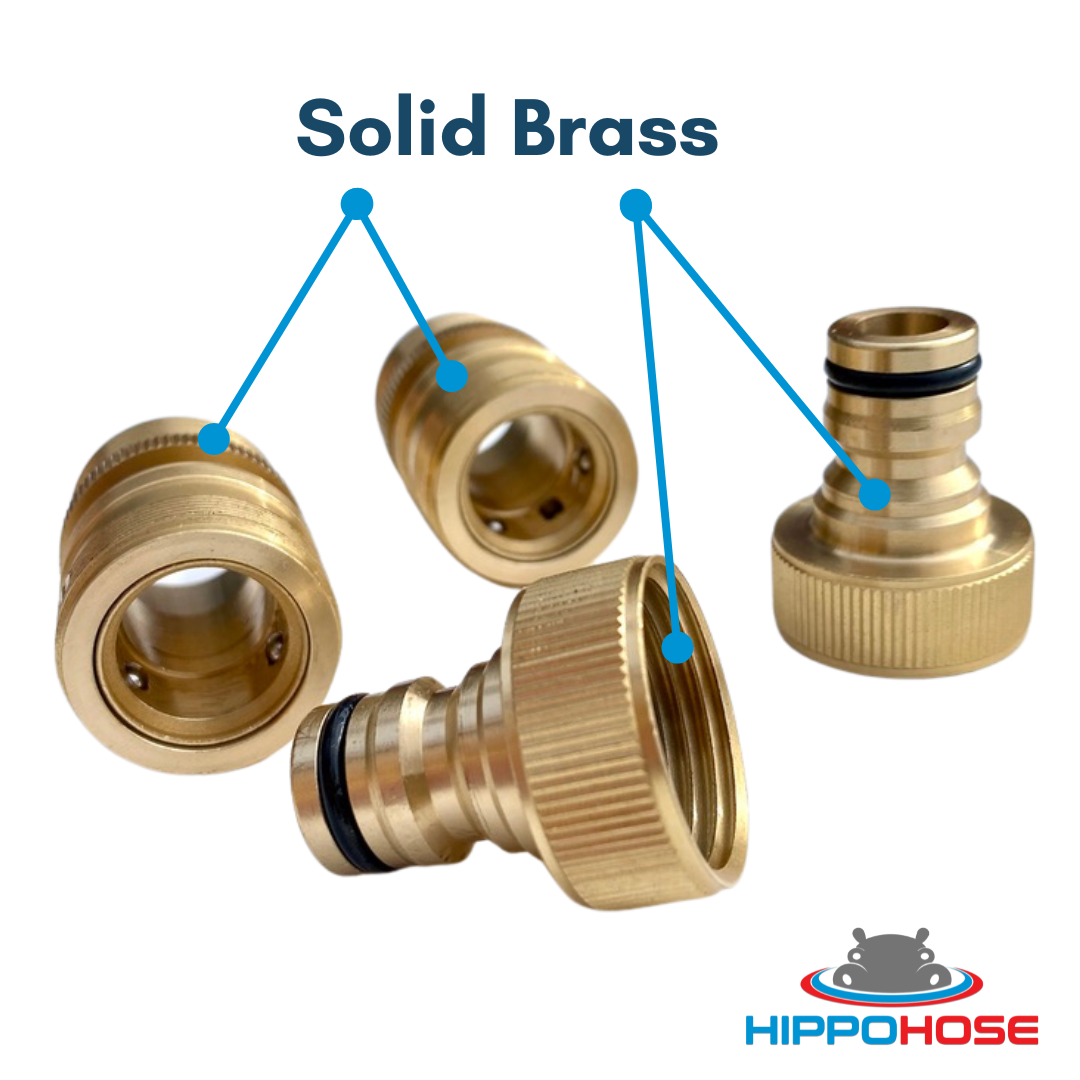 Snap In Fitting Snap-On Quick Connector - Brass Garden Hose Fittings - Universal Fit t ...