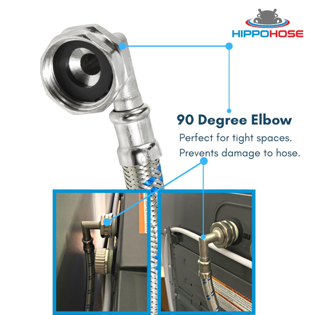 90 degree elbow steam dryer hose kit