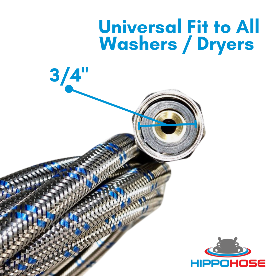 Steam Dryer Hoses have OCTAGON CONNECTIONS FOR EASY & SECURE TIGHTENING.