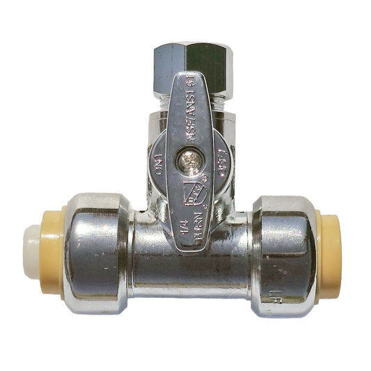 T-Stop Valve Push to Connect Compression