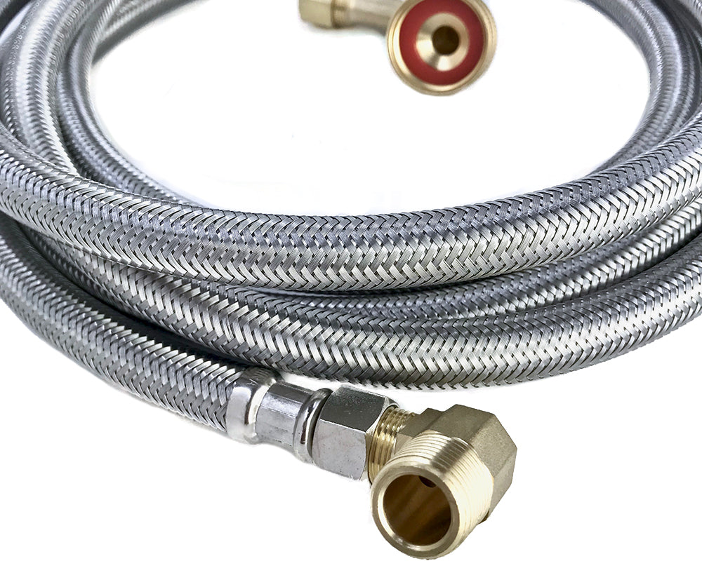 Hippohose Long Refrigerator Hose (30 ft) - Universal Fit to All Refrigerator Brands - Icemaker Water Supply Line - ¼” x ¼” Connections - Refrigerator