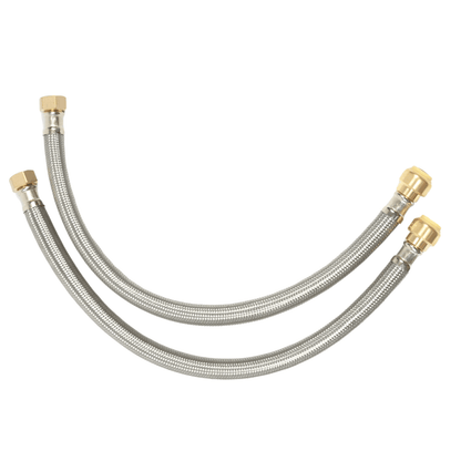 Hot Water Heater Connector Hose (2 Pack) - 2 FT - Stainless Steel