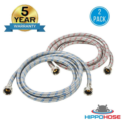 Washing Machine Hoses - Stainless Steel Striaght Connection